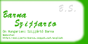 barna szijjarto business card