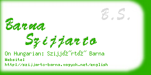 barna szijjarto business card